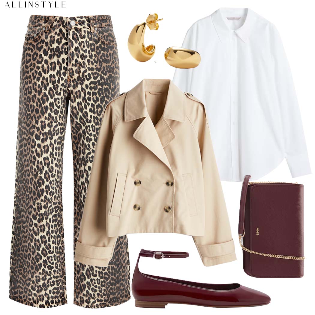 ganni leopard print jeans outfit ideas
